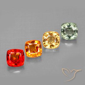 2,49 ct natürliche mehrfarbiger Saphir-Edelsteine, Kissenschliff, VVS-VS