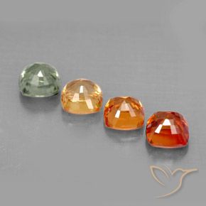 2,49 ct natürliche mehrfarbiger Saphir-Edelsteine, Kissenschliff, VVS-VS