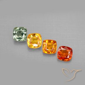 2,49 ct natürliche mehrfarbiger Saphir-Edelsteine, Kissenschliff, VVS-VS