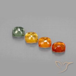 2,49 ct natürliche mehrfarbiger Saphir-Edelsteine, Kissenschliff, VVS-VS