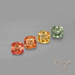 2,21 ct natürliche mehrfarbiger Saphir-Edelsteine, Kissenschliff, VVS-VS