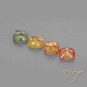 2,21 ct natürliche mehrfarbiger Saphir-Edelsteine, Kissenschliff, VVS-VS