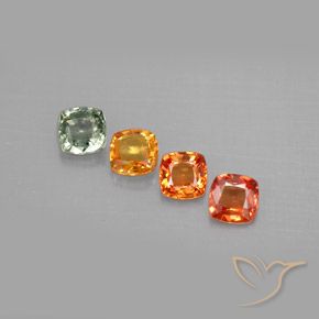 1,49 ct natürliche mehrfarbiger Saphir-Edelsteine, Kissenschliff, VVS-VS