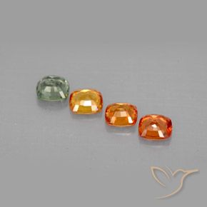 1,49 ct natürliche mehrfarbiger Saphir-Edelsteine, Kissenschliff, VVS-VS