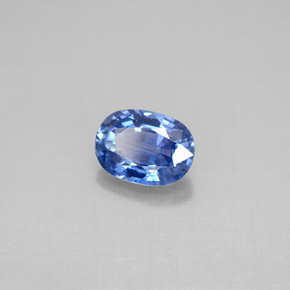 1,05 ctw natürlicher blauer Saphir, Oval Schliff, VS