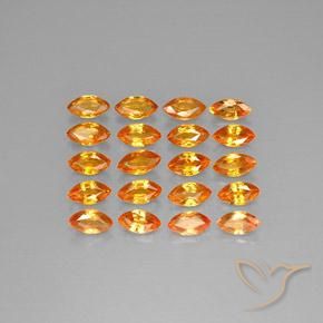 4.81ctw Natürlicher tieforange Saphir, Marquise, VVS-VS