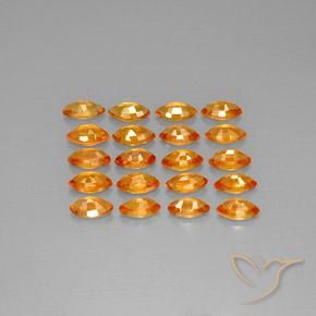 4.81 ct natürliche tieforange Saphir-Edelsteine, Marquise, VVS-VS