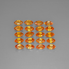  ct natürliche orangefarbener Saphir-Edelsteine, Marquise, VVS-VS