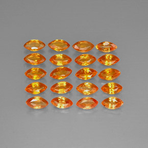  ct natürliche orangefarbener Saphir-Edelsteine, Marquise, VVS-VS