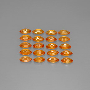  ct natürliche orangefarbener Saphir-Edelsteine, Marquise, VVS-VS