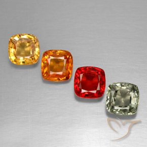 2,17 ct natürliche mehrfarbiger Saphir-Edelsteine, Kissenschliff, VVS-VS
