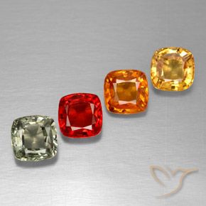 2,17 ct natürliche mehrfarbiger Saphir-Edelsteine, Kissenschliff, VVS-VS