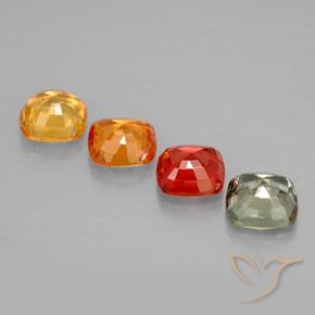 2,17 ct natürliche mehrfarbiger Saphir-Edelsteine, Kissenschliff, VVS-VS