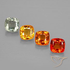 1,84 ct natürliche mehrfarbiger Saphir-Edelsteine, Kissenschliff, VVS-VS