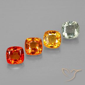 1,84 ct natürliche mehrfarbiger Saphir-Edelsteine, Kissenschliff, VVS-VS