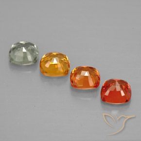 1,84 ct natürliche mehrfarbiger Saphir-Edelsteine, Kissenschliff, VVS-VS