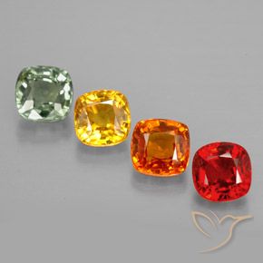 2,51 ct natürliche mehrfarbiger Saphir-Edelsteine, Kissenschliff, VVS-VS