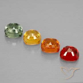 2,51 ct natürliche mehrfarbiger Saphir-Edelsteine, Kissenschliff, VVS-VS