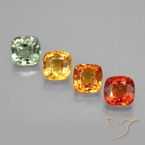 1,89 ct natürliche mehrfarbiger Saphir-Edelsteine, Kissenschliff, VVS-VS