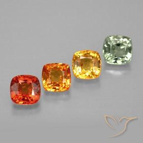 1,89 ct natürliche mehrfarbiger Saphir-Edelsteine, Kissenschliff, VVS-VS