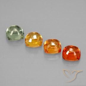 1,89 ct natürliche mehrfarbiger Saphir-Edelsteine, Kissenschliff, VVS-VS