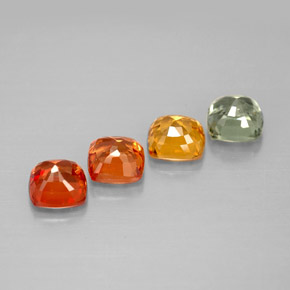 1,93 ct natürliche mehrfarbiger Saphir-Edelsteine, Kissenschliff, VVS