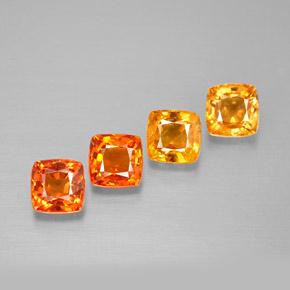 1,99 ct natürliche mehrfarbiger Saphir-Edelsteine, Kissenschliff, VVS
