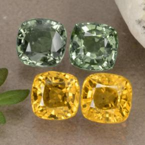 2,75 ct natürliche mehrfarbiger Saphir-Edelsteine, Kissenschliff, VVS