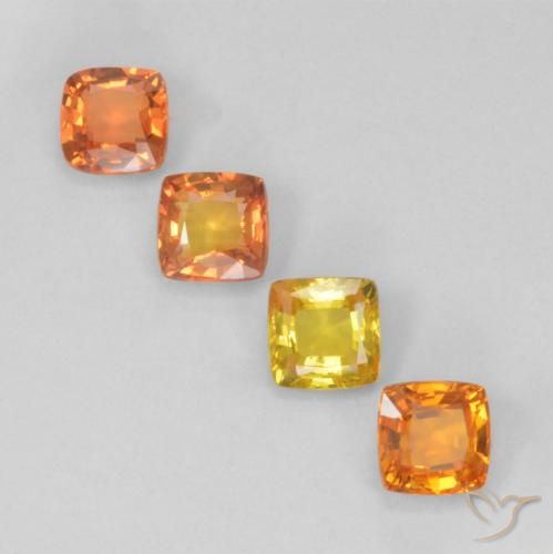1,80 ct natürliche mehrfarbiger Saphir-Edelsteine, Kissenschliff, VVS