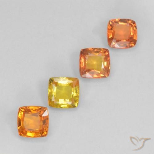 1,80 ct natürliche mehrfarbiger Saphir-Edelsteine, Kissenschliff, VVS