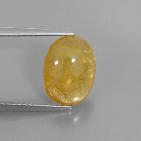 4,29 ctw natürlicher gelber Saphir, Transparent, Transparent / Lichtdurchlässig