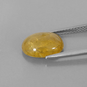 4,29 ctw natürlicher gelber Saphir, Transparent, Transparent / Lichtdurchlässig