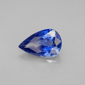 2,29 ctw natürlicher blauer Saphir, Birnenform, VVS