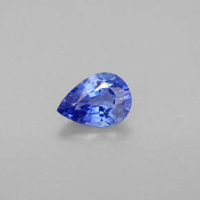 0,86 ctw natürlicher blauer Saphir, Birnenform, VVS-VS