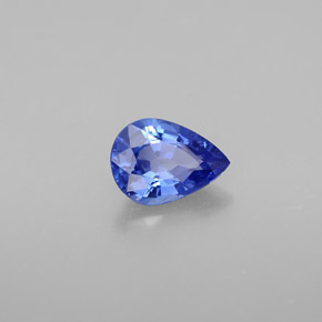 0,86 ctw natürlicher blauer Saphir, Birnenform, VVS-VS