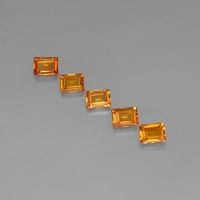  ct natürliche orangefarbener Saphir-Edelsteine, Baguette, VVS-VS