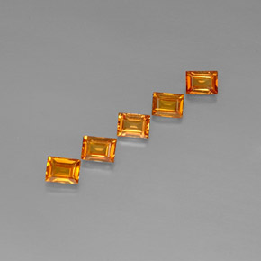  ct natürliche orangefarbener Saphir-Edelsteine, Baguette, VVS-VS