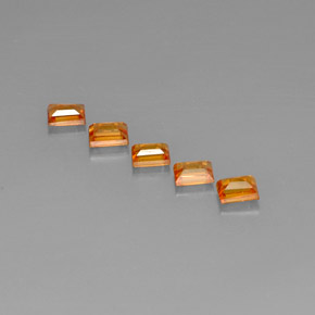  ct natürliche orangefarbener Saphir-Edelsteine, Baguette, VVS-VS