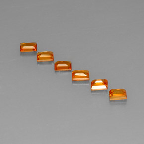  ct natürliche orangefarbener Saphir-Edelsteine, Baguette, VVS-VS