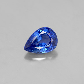 0,97 ctw natürlicher blauer Saphir, Birnenform, VVS