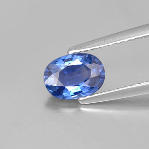 1,04 ctw natürlicher blauer Saphir, Oval Schliff, VS