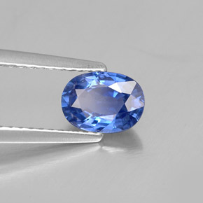 1,04 ctw natürlicher blauer Saphir, Oval Schliff, VS