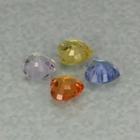 1,35 ct natürliche mehrfarbiger Saphir-Edelsteine, Herzform, VVS-VS