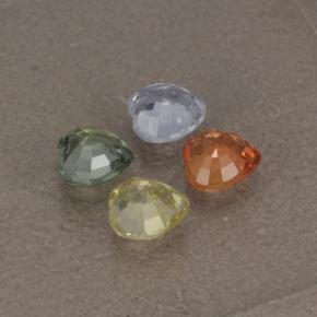 1,32 ct natürliche mehrfarbiger Saphir-Edelsteine, Herzform, VVS-VS