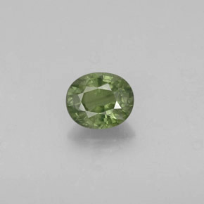 0,94 ctw natürlicher grüner Saphir, Oval Schliff, VS