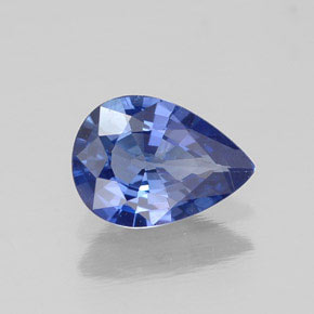 0,70 ctw natürlicher blauer Saphir, Birnenform, VVS-VS