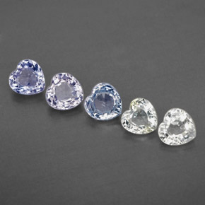 1,71 ct natürliche mehrfarbiger Saphir-Edelsteine, Herzform, VVS