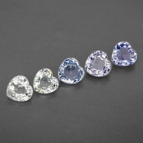 1,71 ct natürliche mehrfarbiger Saphir-Edelsteine, Herzform, VVS