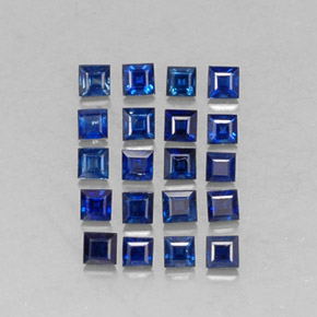  ct natürliche blauer Saphir-Edelsteine, Quadrat, VVS-VS