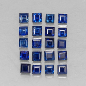  ct natürliche blauer Saphir-Edelsteine, Quadrat, VVS-VS